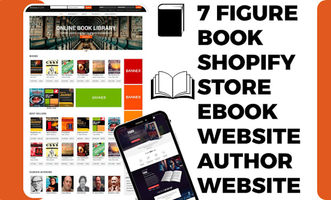 design book ecommerce website author ebook website book ebook shopify store
