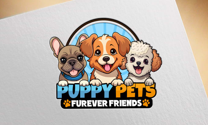 design a custom cartoon dog character or pet logo