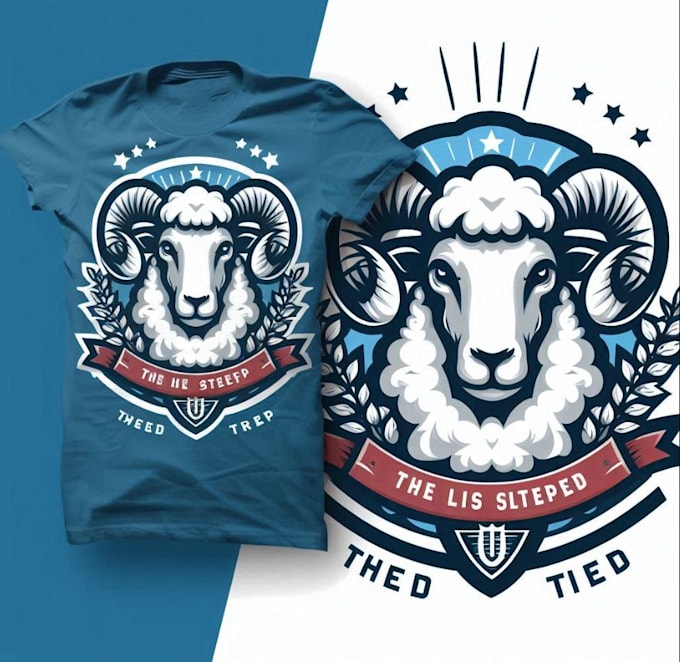 design mascot t shirt sheep logo