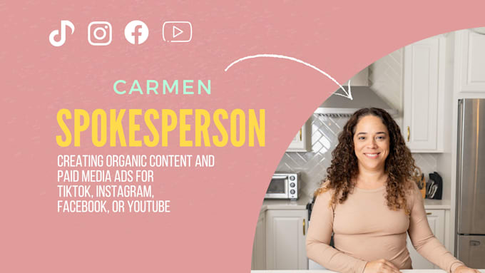 be your female spokesperson for your brand or product