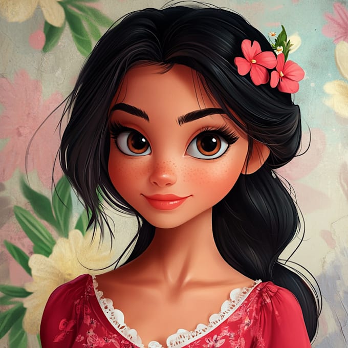 draw cute disney cartoon portrait