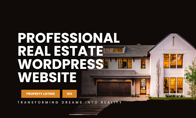 build responsive real estate wordpress website with idx and CRM