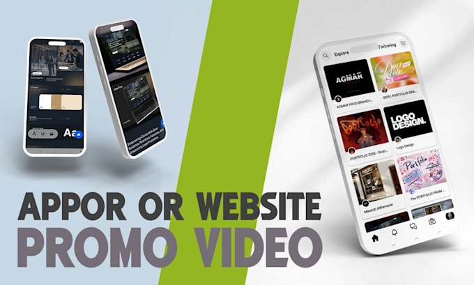 create custom app promo video or website promo video