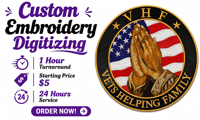convert logo into embroidery digitizing file dst pes jef emb in 1 hour