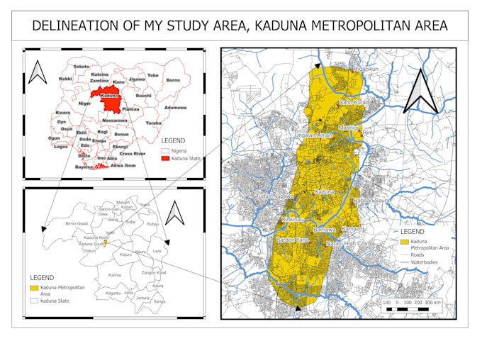 create professional maps and spatial analysis using qgis or arcgis