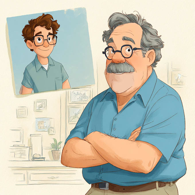 draw cute disney cartoon portrait