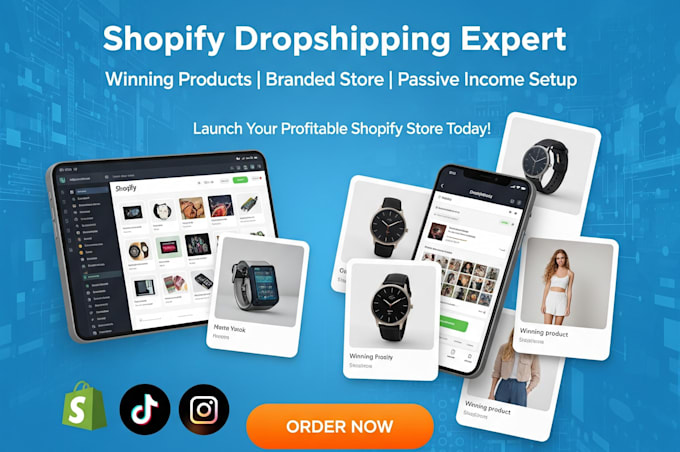 setup a well designed shopify store with hot trending products