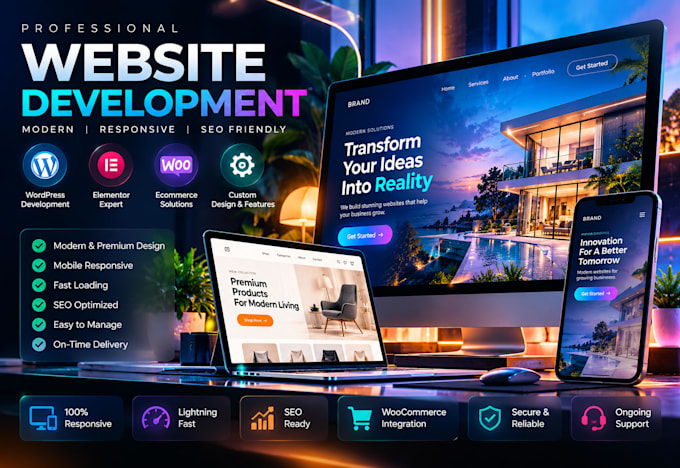 be your professional wordpress website developer for elementor web design
