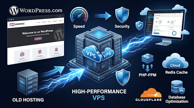 move wordpress or woocommerce store to fast cloud vps server