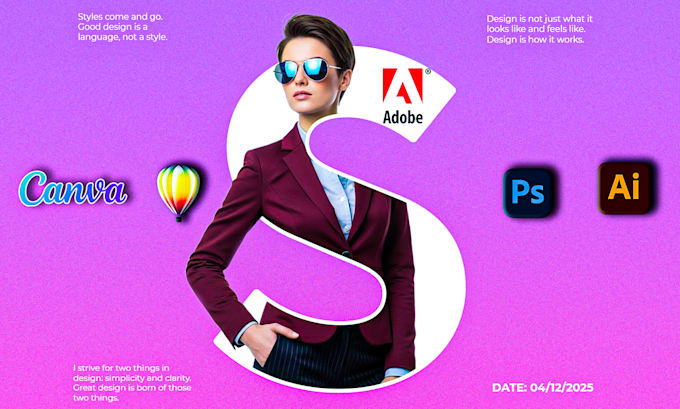 do any graphic design project in adobe photoshop illustrator coreldraw canva