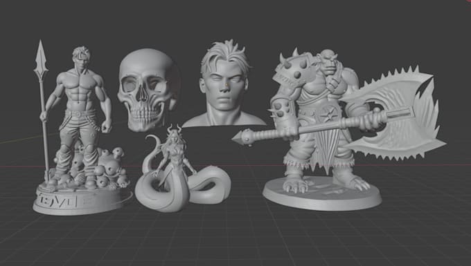 sculpting 3d character models for 3d printing blender