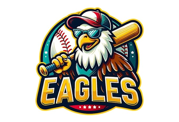 design eagle mascot logo with express delivery