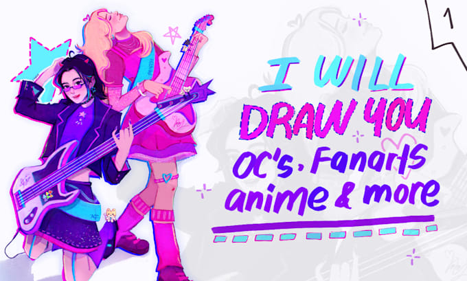 draw you, your oc, an anime or kpop idol in my style