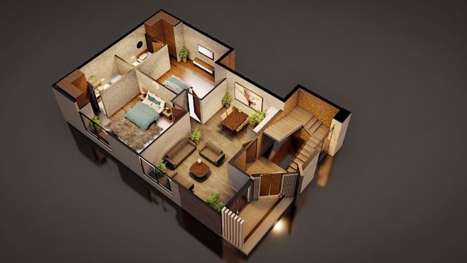 3d floor plans, axonometric and isometric views