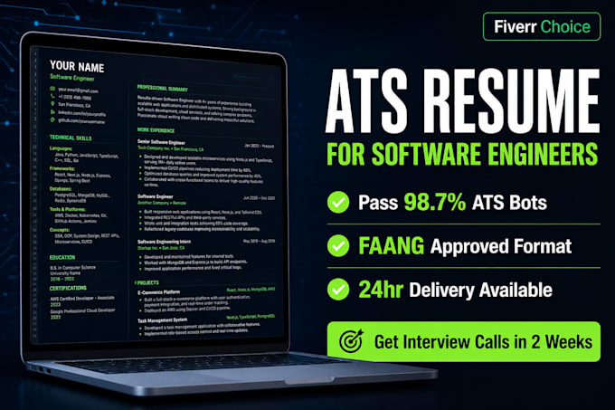 write ats optimized tech resume that gets interviews