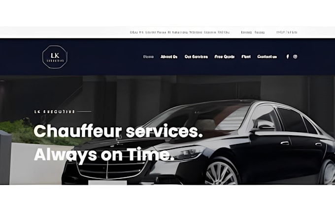 design chauffeur website limousine website taxi booking website