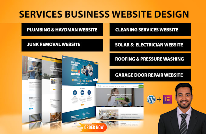 designe for handyman, junk removal, and cleaning services website