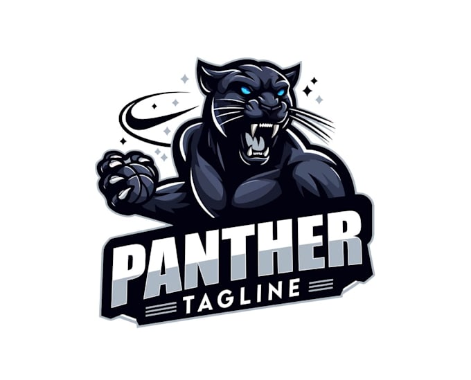 design high quality black panther logo