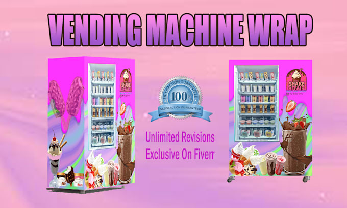 design professional vending machine wrap, atm wrap