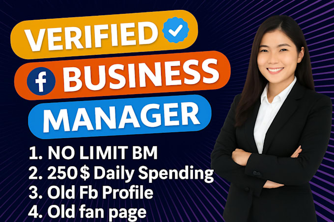 verified bm5 250 and no limit , fb page , fb profile