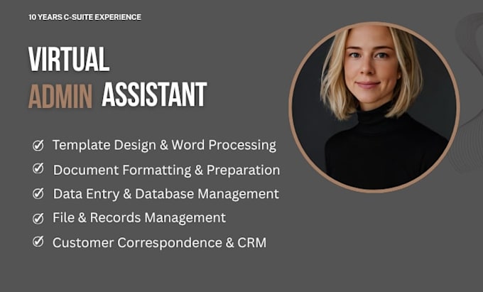 be your trusted virtual administrative assistant