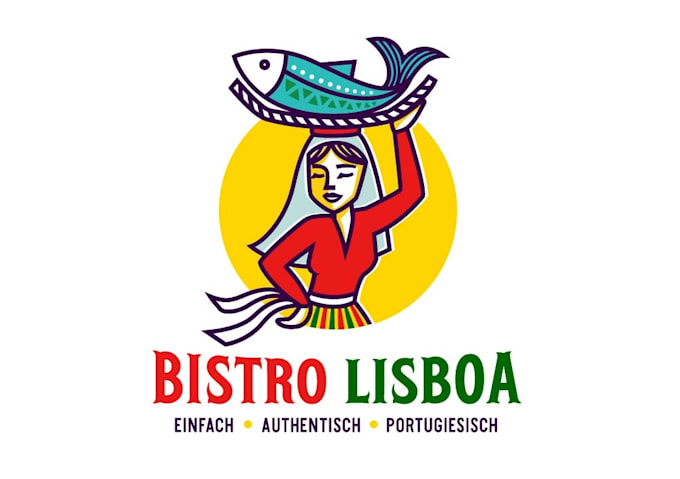 create a unique portuguese restaurant mascot logo design