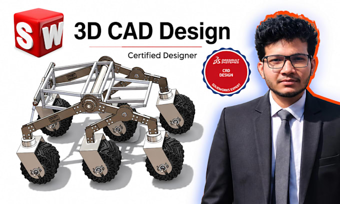do 3d cad design, solidworks modeling, technical drawing and simulation