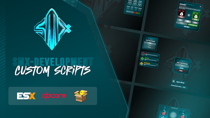 create custom fivem scripts or UI designs for qbcore and esx