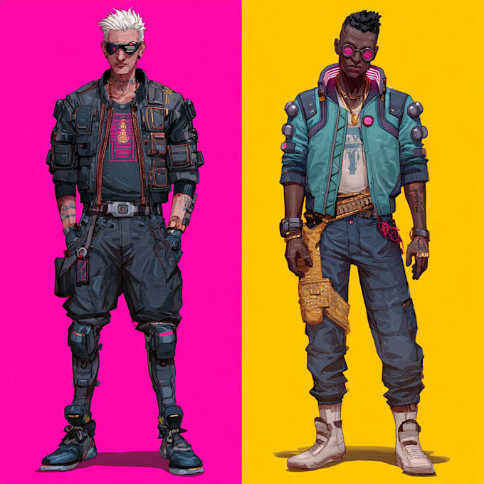 create cyberpunk character art