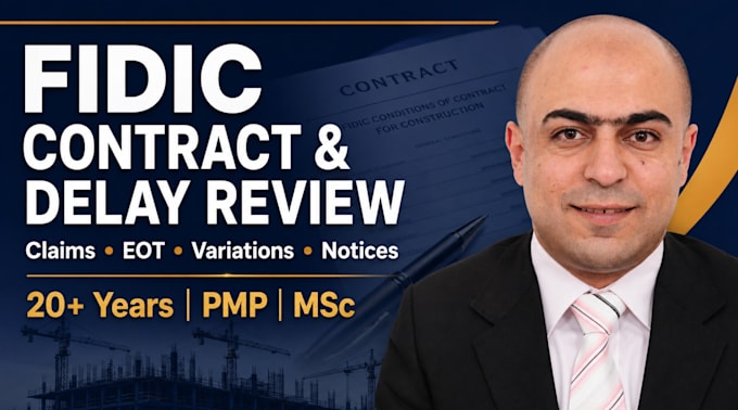 assess fidic contracts, construction delays and claims