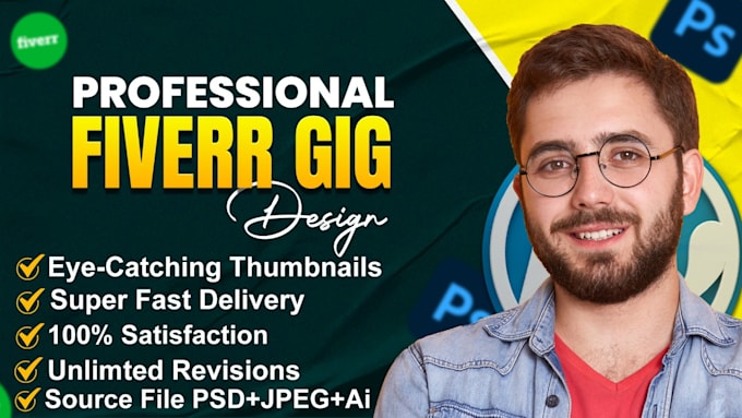 design clean and readability fiverr gig thumbnail design