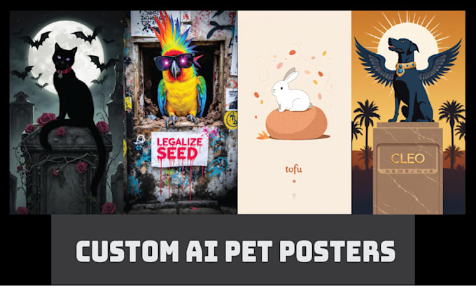 create a stylized ai poster of your pet