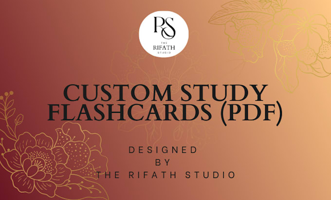 create custom study flashcards PDF for any subject