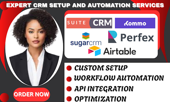 setup, customize and automate suite crm, perfex crm, sugar crm and kommo crm