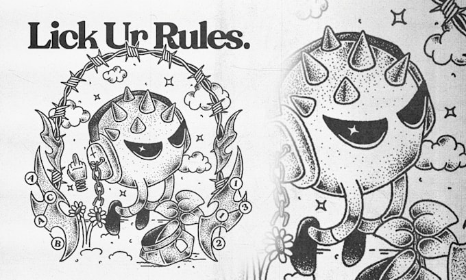design hardcore punk artwork for merch posters