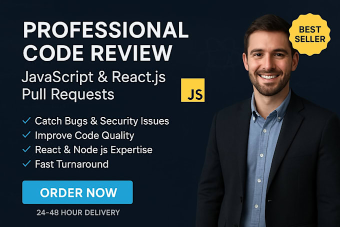 do professional javascript pr code review and feedback
