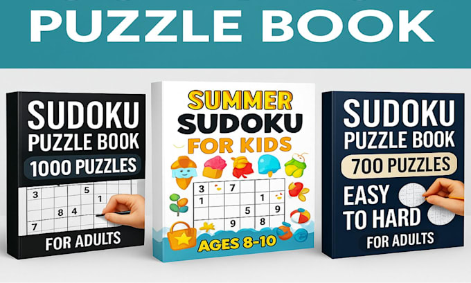 design custom puzzle books for amazon KDP