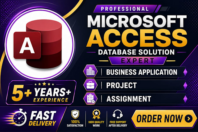 develop microsoft access database project and assignments