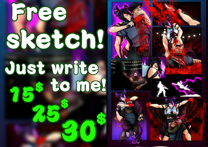 make a comic style portrait for you and also comic book