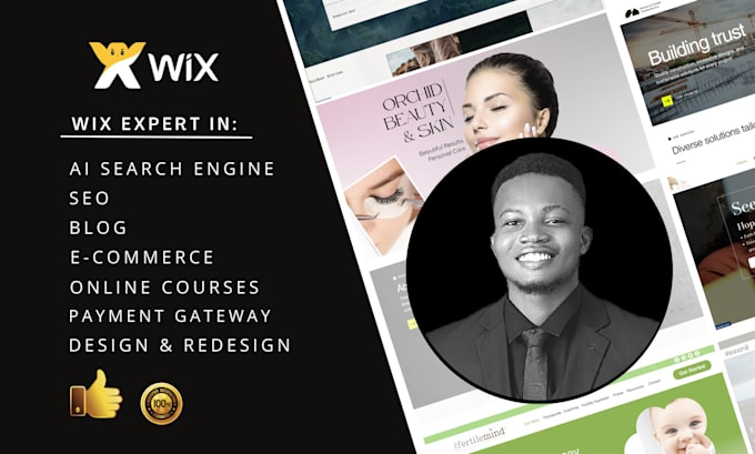 build wix website design, wix website redesign and wix website