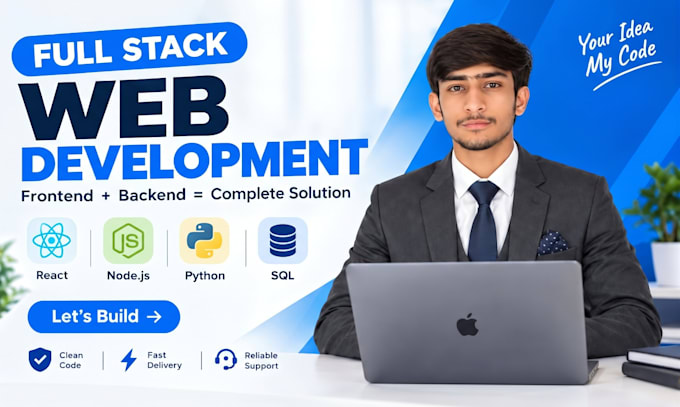 website development as full stack web developer, front end, backend developer