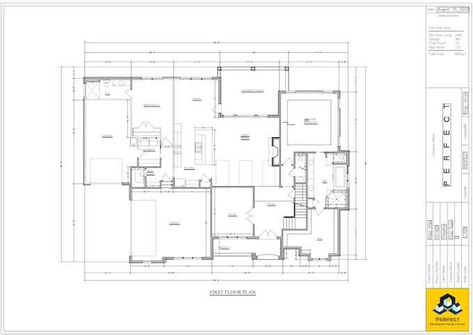 Be your autocad draftman for house plan, 2d floor plans, architectural ...