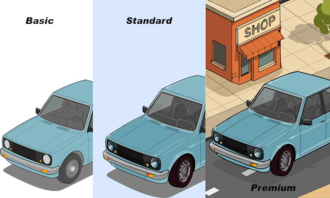 stunning isometric car illustrations