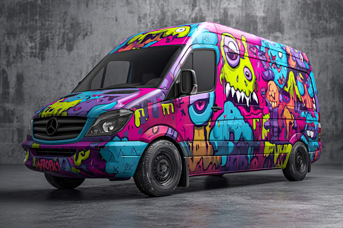 make car wrap design, vehicle wrap design, van wrap design