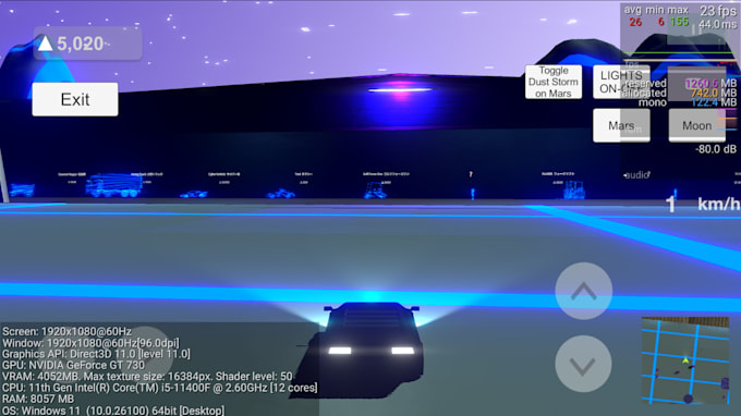 develop a 3d car racing game in unity for android and PC