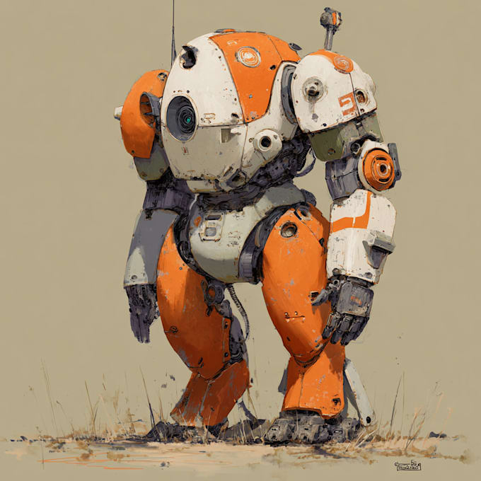 draw a mecha and robot art