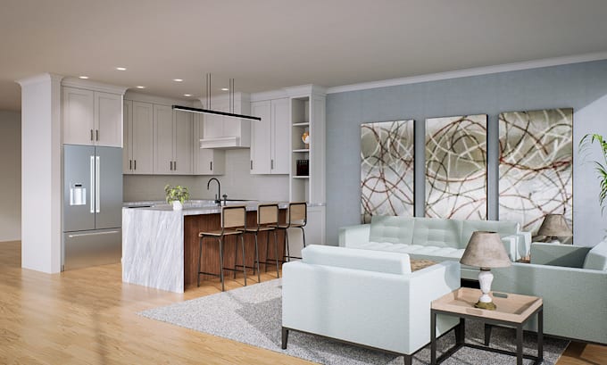 create a kitchen design and interior design