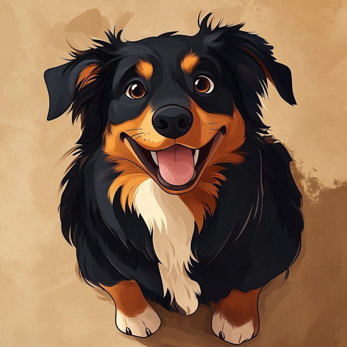 draw an awesome pet cartoon portrait