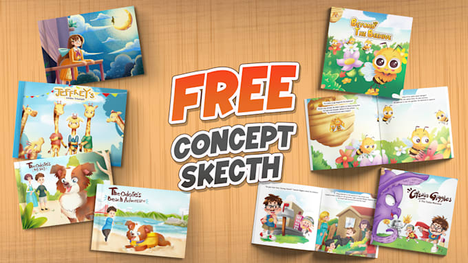 illustrate whimsical children storybook art and covers