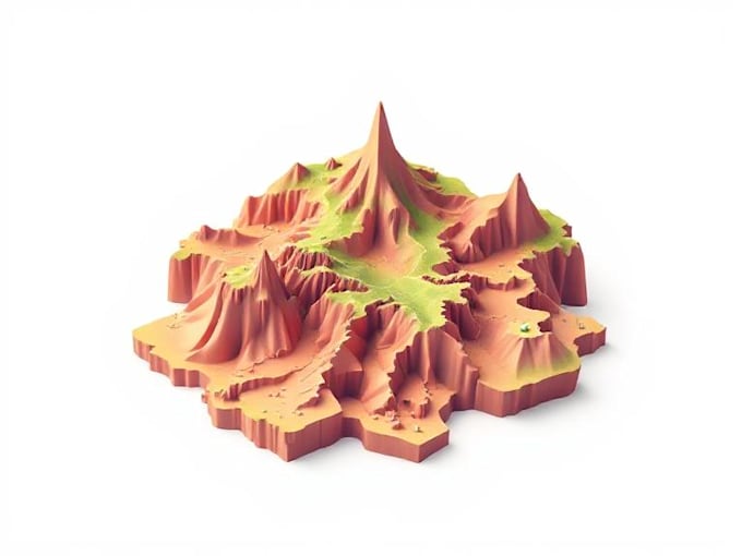 draw a unique vector or isometric map